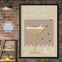 Espresso Martini Cocktail Print Four Colour Options, thumbnail 1 of 8