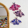 Colourful Wooden Moth Decorations, thumbnail 1 of 9
