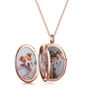 Four Photo Oval Locket – 18 K Rose Gold Plated, thumbnail 1 of 5