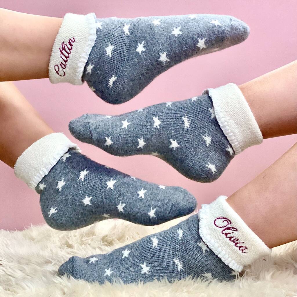 Personalised Super Soft Cosy Star Socks, 1 of 7