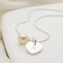 Personalised Girl's First Pearl Heart Necklace, thumbnail 1 of 7