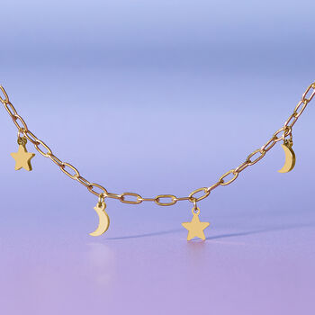 Little Stars Personalised Star And Moon Bracelet, 5 of 7