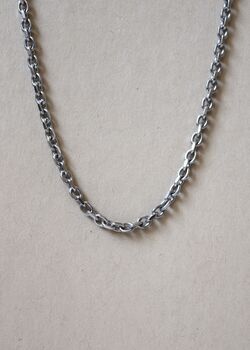 Anchor Chain Necklace Silver Minimal Gift, 2 of 5