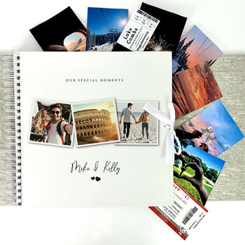 Personalised Photo Couples Photo Keepsake Memory Scrapbook For Valentines Day, Anniversary And Weddings, 3 of 5