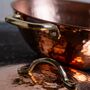 Solid Copper Stew Pot With Lid And Brass Handles, Tin Lined Inside, thumbnail 2 of 5