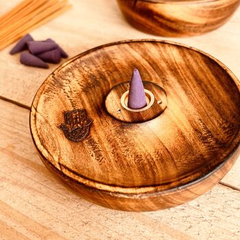 Handmade Hamsa Hand Incense Stick And Cone Holder, 3 of 5