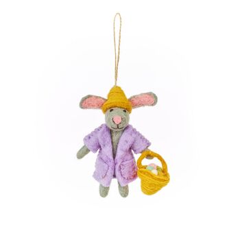 Handmade Felt Emma Easter Bunny Decoration, 2 of 5