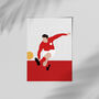 Geoff Hurst England 1966 World Cup Football Poster, thumbnail 2 of 3