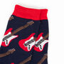 Men's Bamboo Socks Blue Red Electric Guitars, thumbnail 4 of 4