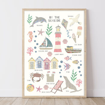 Floral By The Seaside Childrens Print, 2 of 3