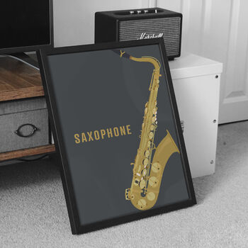 Saxophone Print | Instrument Music Poster, 3 of 10