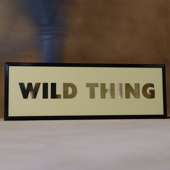 'Wild Thing' Hidden Leaves Lightbox Sign, 8 of 8
