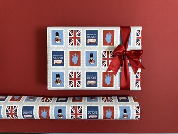 Personalised London Stamp Wrapping Paper, 4 of 4