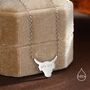 Sterling Silver Enamel Highland Cow Head Pendant Necklace, thumbnail 6 of 12
