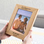 Personalised Honeymoon Oak Picture Frame, thumbnail 1 of 4