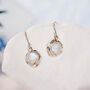 Handmade Silver Fiery Moonstone Drop Earrings, thumbnail 4 of 8