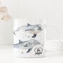 Personalised Dolphin Watercolour Name Mug With Dolphins, thumbnail 3 of 4