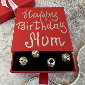 November Birthstone Charm Personalised Birthday Gift, 7 of 8