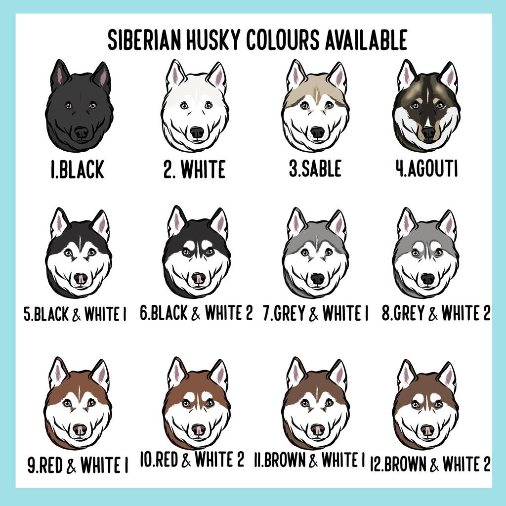 Siberian Husky ID Tag By Digi Doggo