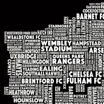 Standard London Football Map, 2 of 3