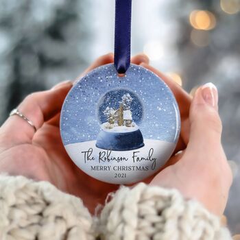 Family Christmas Personalised Ceramic Ornament, 4 of 8