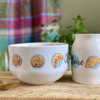 Pastries And Croissants Personalised Cereal Bowl, 3 of 9