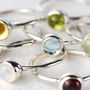 Vibrant Sterling Silver Gemstone Stacking Ring, thumbnail 1 of 11