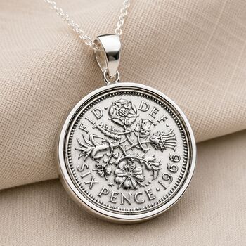 Luxury 60th Birthday Sixpence Necklace, 3 of 8