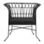 Black Scalloped Pe Lounge Chair, thumbnail 3 of 3