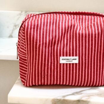 Towel Makeup Bag Mulberry Stripes, 3 of 4