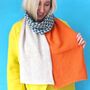 Turmeric Knitted Lambswool Scarf, thumbnail 1 of 11