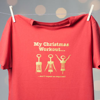 Christmas Workout T Shirt, 2 of 3