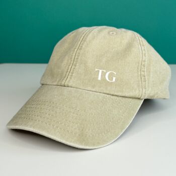 Personalised Initials Vintage Style Cap, 2 of 4