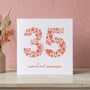 Love Hearts Coral 35th Anniversary Card, thumbnail 1 of 4