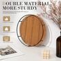 Round Rattan Serving Tray With Handle Hand, thumbnail 3 of 8