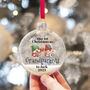 Gonk Family 1st Christmas Glass Glitter Bauble, thumbnail 1 of 5
