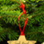 Personalised Mummy, Daddy And Bump Christmas Star Decoration, thumbnail 3 of 4