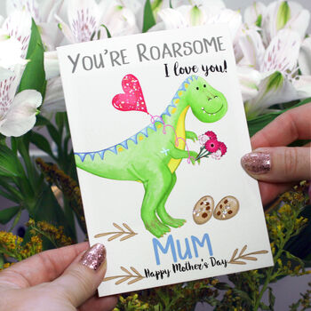 Personalised Mummy Daddy Dinosaur Card, 2 of 7