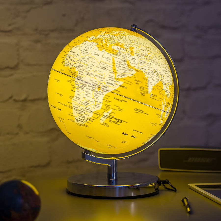 Illuminated LED Globe Light In English Mustard By TheLittleBoysRoom ...
