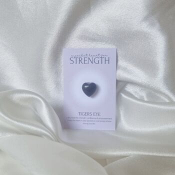 A Pocket Heart For Strength Tigers Eye Crystal Gift, 4 of 5