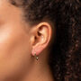 Contemporary 9ct Gold Hoop Earrings, thumbnail 2 of 5