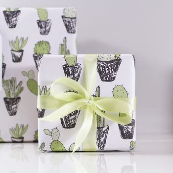 Cactus Succulent Eco Friendly Wrapping Paper, 6 of 12