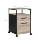 Greige Mobile Office File Cabinet With Two Drawers, thumbnail 7 of 7