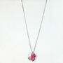 Colourful Crystal Four Leaf Clover Pendant Necklace, thumbnail 2 of 8