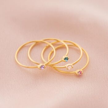 Family Stacking Personalised Birthstone Ring, 2 of 12