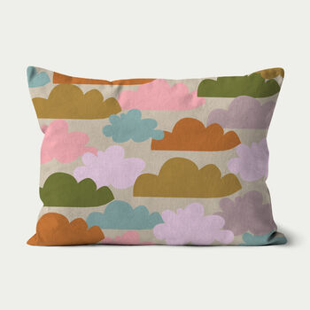 Retro Clouds Patterned Cushion, 2 of 2