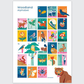 Woodland Alphabet Nursery Print, 2 of 2