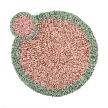 Poet Core Woven Circular Coaster And Placemat, 2 of 3
