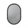 Vittoria Black Bobble Beaded Oval Mirror, thumbnail 2 of 3