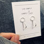 Silver Triangle Earrings. Live Simply, thumbnail 1 of 5